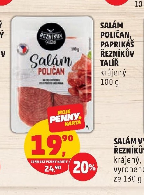 Salám Poličan Řezníkův talíř