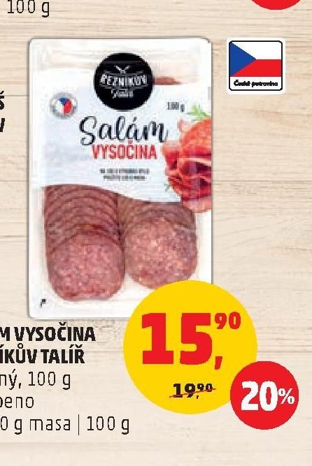 Salám Vysočina Řezníkův talíř