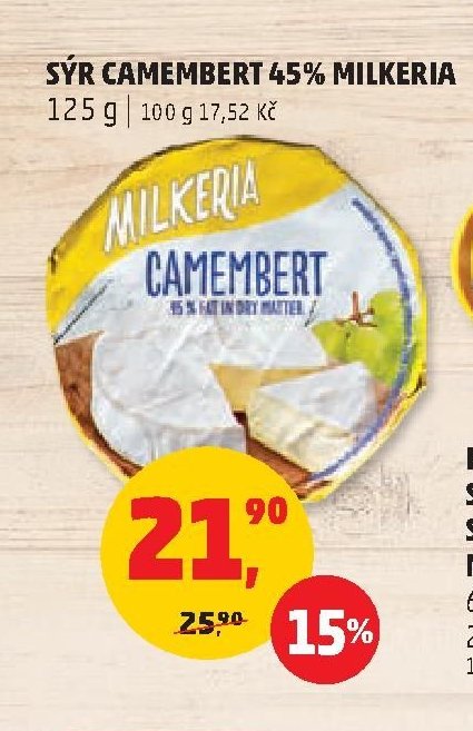 Sýr Camembert 45% Milkeria