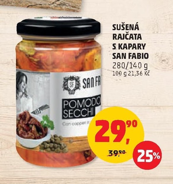 SUŠENÁ RAJČATA S KAPARY SAN FABIO