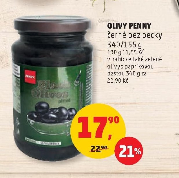 OLIVY PENNY černé bez pecky