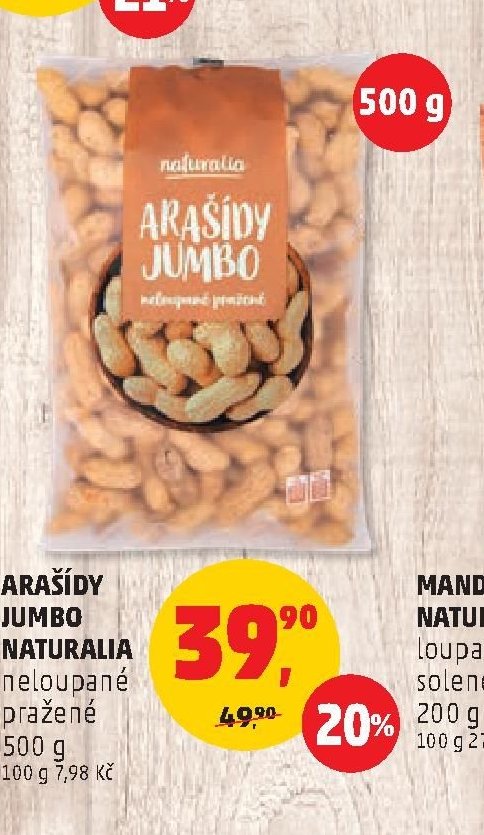 ARAŠÍDY JUMBO NATURALIA