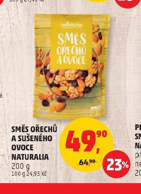 SMĚS OŘECHŮ A SUŠENÉHO OVOCE NATURALIA