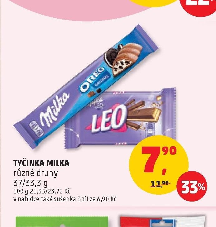 TYČINKA MILKA různé druhy 37/33,3 g