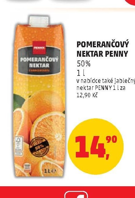 Pomerančový nektar Penny 1 l