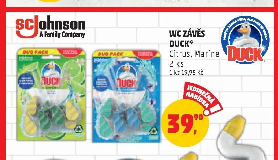 WC závěs Duck