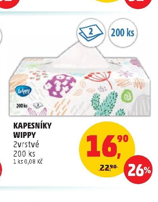 KAPESNÍKY WIPPY 2vrstvé 200 ks