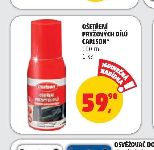 OŠETŘENÍ PRYŽOVÝCH DÍLŮ CARLSON