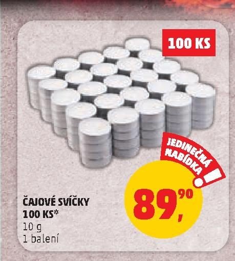 ČAJOVÉ SVÍČKY 100 KS