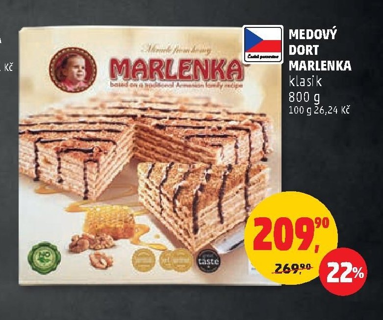Medový dort Marlenka klasik 800 g