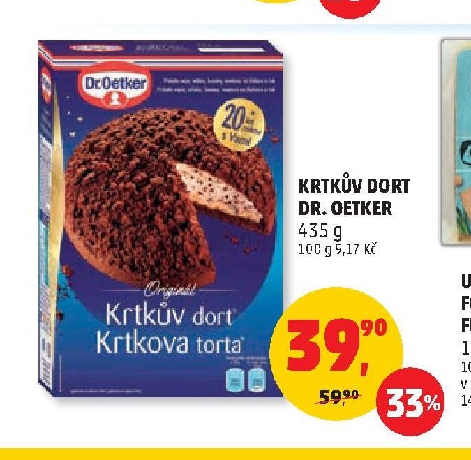 Krtkův dort Dr. Oetker