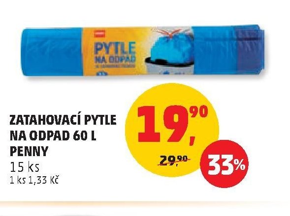 Zatahovací pytle na odpad Penny