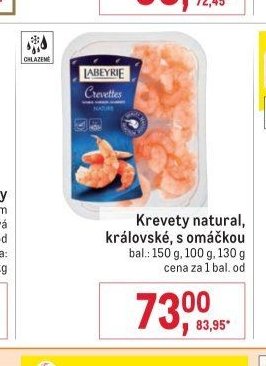 Krevety natural, královské, s omáčkou