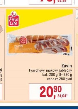 Závin tvarohový, makový, jablečný