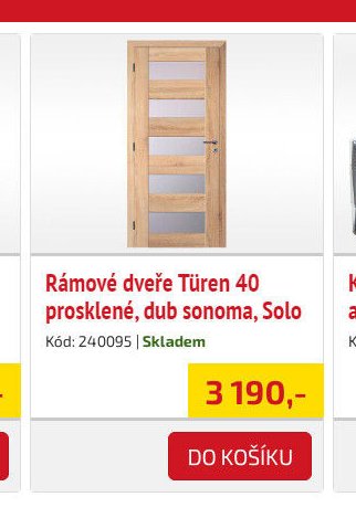 Rámové dveře Türen 40 prosklené, dub sonoma, Solo - UNI HOBBY akcniletaky.com