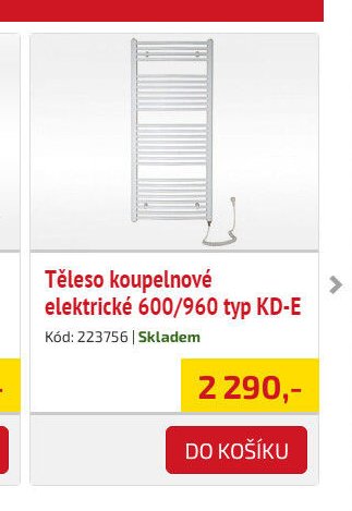 Těleso koupelnové elektrické 600/960 typ KD-E - UNI HOBBY akcniletaky.com