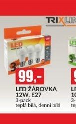 LED ŽÁROVKA 12W, E27 3-pack