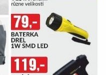 BATERKA DREL 1W SMD LED