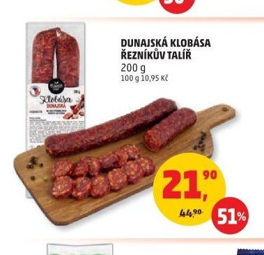 DUNAJSKÁ KLOBÁSA ŘEZNÍKŮV TALÍŘ
