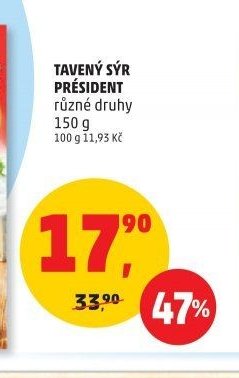 Tavený sýr Président