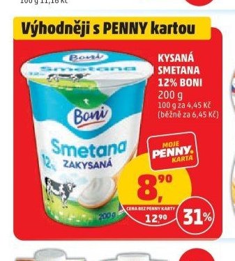 Kysaná smetana 12% Boni