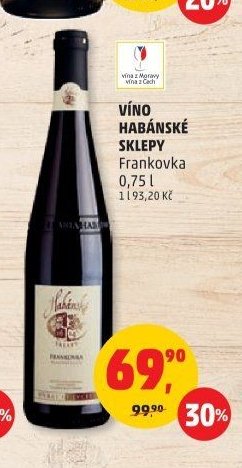 VÍNO HABÁNSKÉ SKLEPY Frankovka 0,75 l
