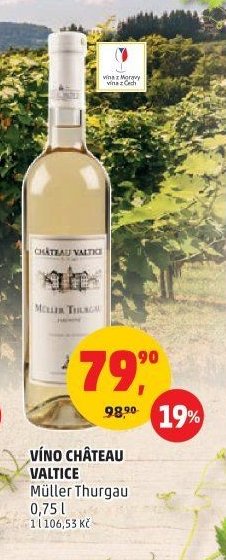 VÍNO CHÂTEAU VALTICE Müller Thurgau