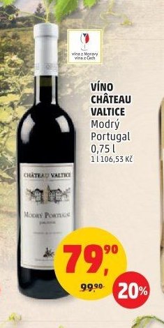 VÍNO CHÂTEAU VALTICE Modrý Portugal