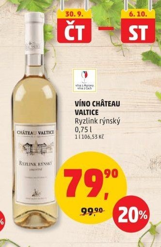 VÍNO CHÂTEAU VALTICE Ryzlink rýnský