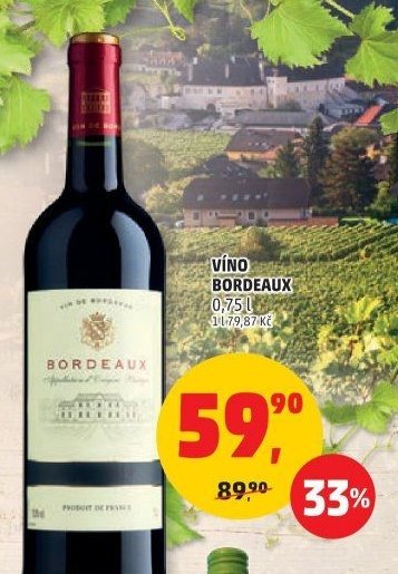 VÍNO BORDEAUX 0,75 l