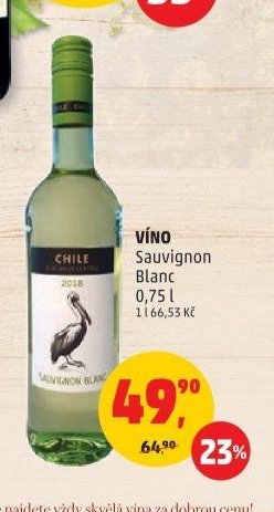 VÍNO SAUVIGNON BLANC 0,75 l