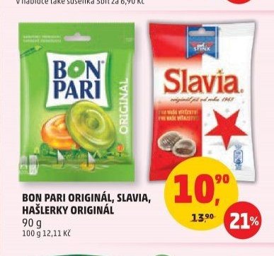BON PARI ORIGINÁL, SLAVIA, HAŠLERKY ORIGINÁL 90 g
