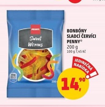 BONBÓNY SLADCÍ ČERVÍCI PENNY 200 g