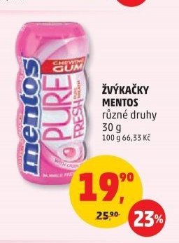 ŽVÝKAČKY MENTOS různé druhy 30 g
