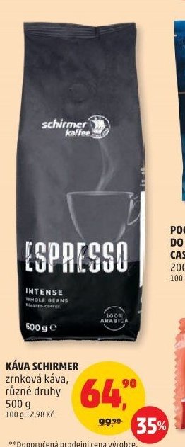 Káva Schirmer zrnková káva 500 g