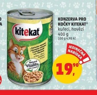 Konzerva pro kočky Kitekat