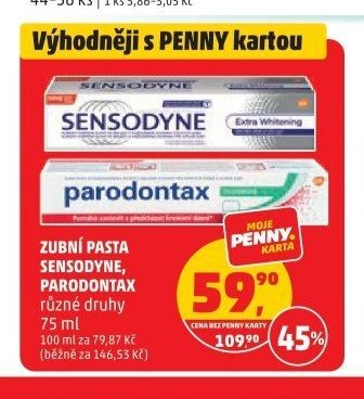 ZUBNÍ PASTA SENSODYNE, PARODONTAX