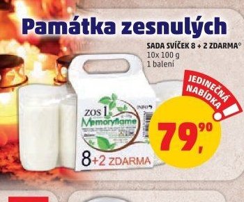 SADA SVÍČEK 8 + 2 ZDARMA
