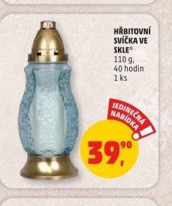 HŘBITOVNÍ SVÍČKA VE SKLE