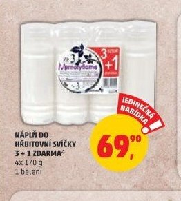 NÁPLŇ DO HŘBITOVNÍ SVÍČKY 3 + 1 ZDARMA
