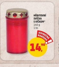 HŘBITOVNÍ SVÍČKA S VÍČKEM