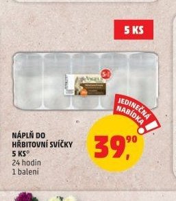 NÁPLŇ DO HŘBITOVNÍ SVÍČKY 5 KS