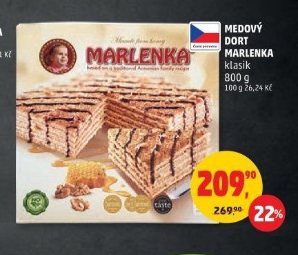 Medový dort Marlenka klasik