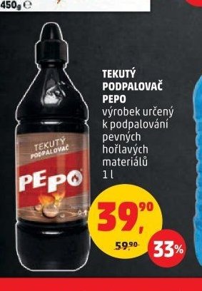 Tekutý podpalovač Pepo