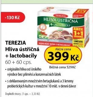 Doplněk stravy Hlíva ústřičná + lactobacily se šípkem Terezia