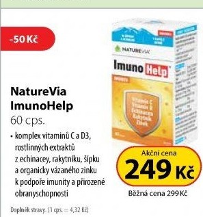Doplněk stravy ImunoHelp NatureVia Swiss