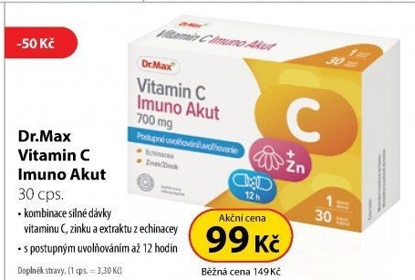 Doplněk stravy Vitamin C Imuno Akut Dr.Max