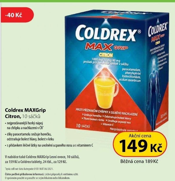Horký nápoj MaxGrip Coldrex