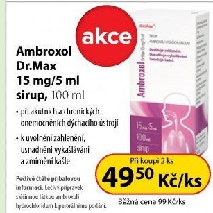 Sirup proti kašli 15 mg Ambroxol Dr.Max