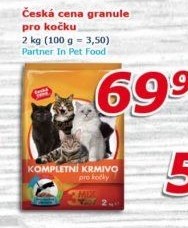 Granule pro kočky Česká cena